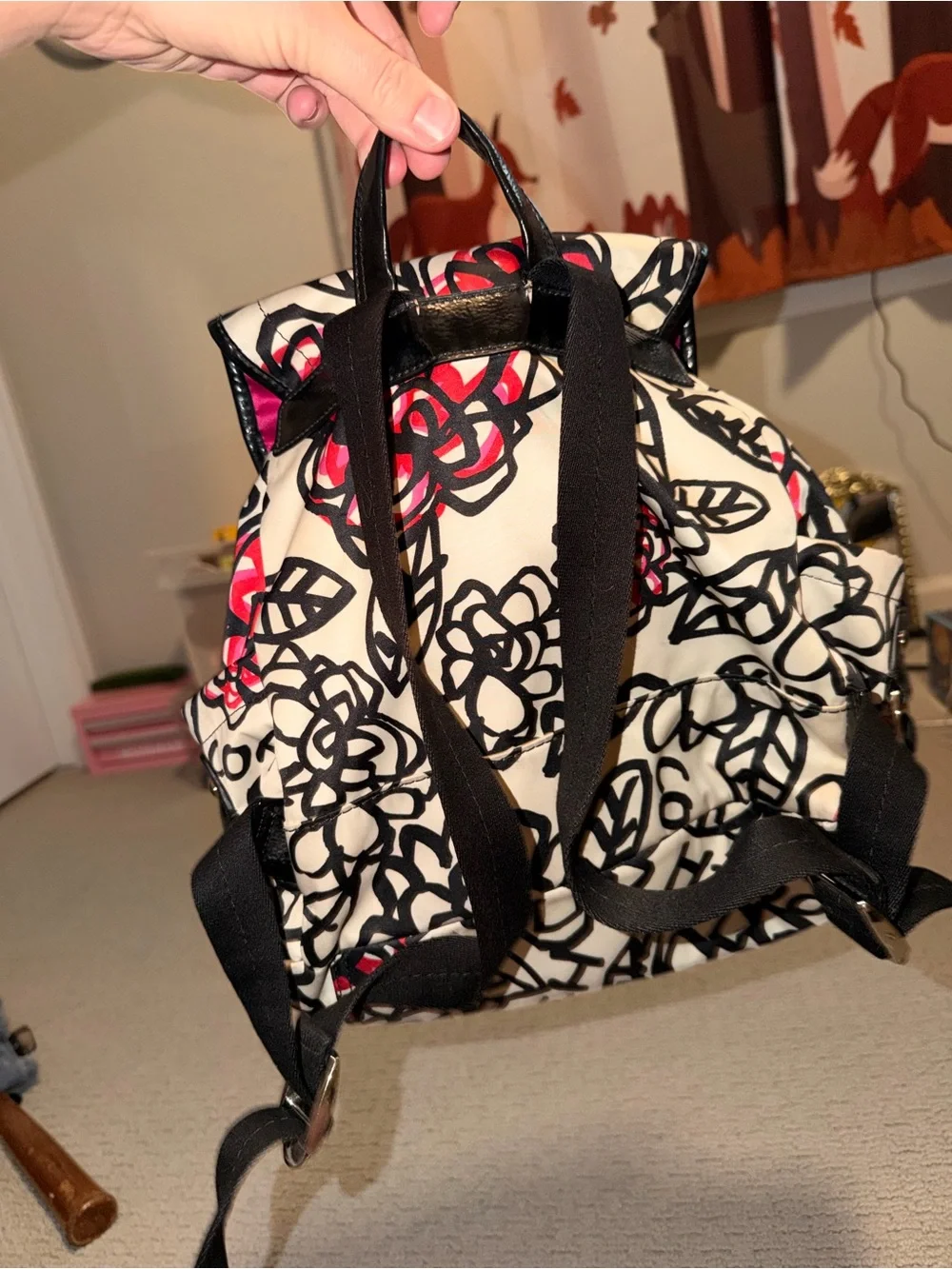 Coach Poppy Daisy Floral Graffiti Canvas Wallet & Backpack Combo (Style F16582)